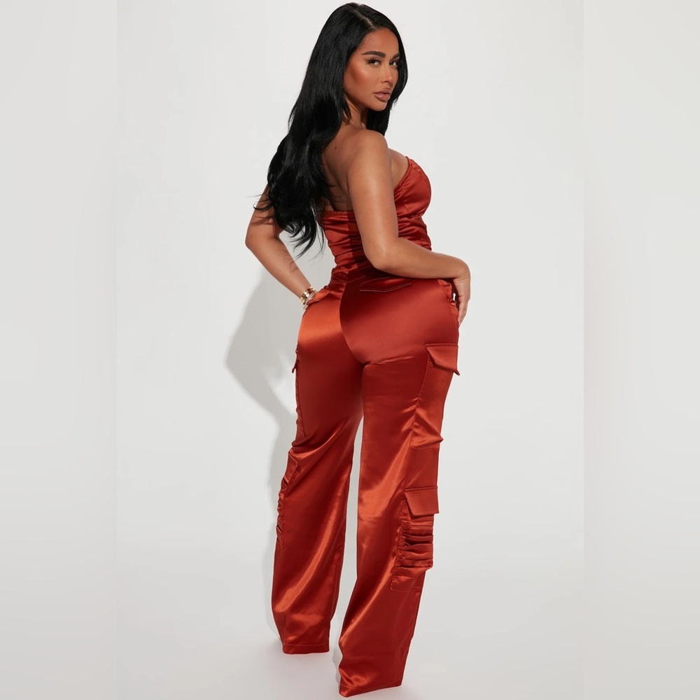 **** Brand New*****Amirah Satin Pant Set - Copper - Picture 3 of 5